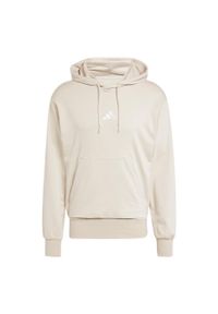 Adidas - Bluza z kapturem Essentials Feelcozy French Terry. Typ kołnierza: kaptur. Kolor: biały, wielokolorowy, beżowy. Materiał: materiał