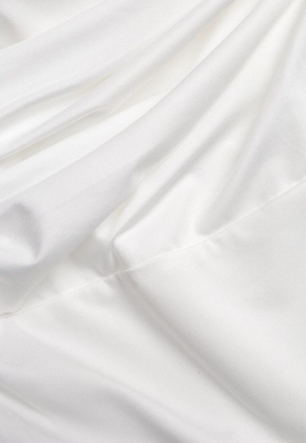 Renee - Białe Kopertowe Body Bez Rękawów Edalwen. Okazja: na imprezę. Kolor: biały. Materiał: skóra. Długość rękawa: bez rękawów. Styl: elegancki