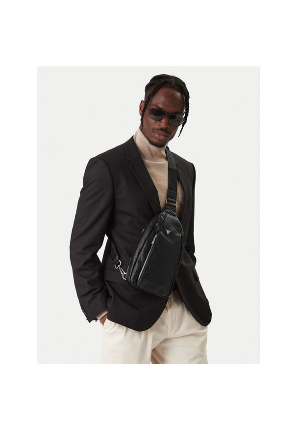 Saszetka Guess. Kolor: czarny