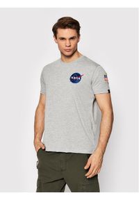 Alpha Industries T-Shirt Space Shuttle 176507 Szary Regular Fit. Kolor: szary. Materiał: bawełna