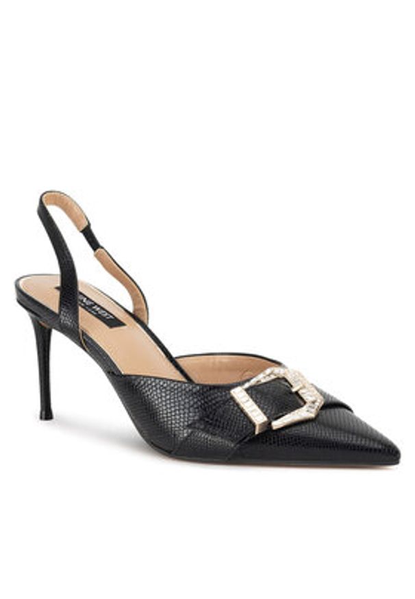 Nine West Sandały SJ1489-6 Czarny. Kolor: czarny. Materiał: materiał