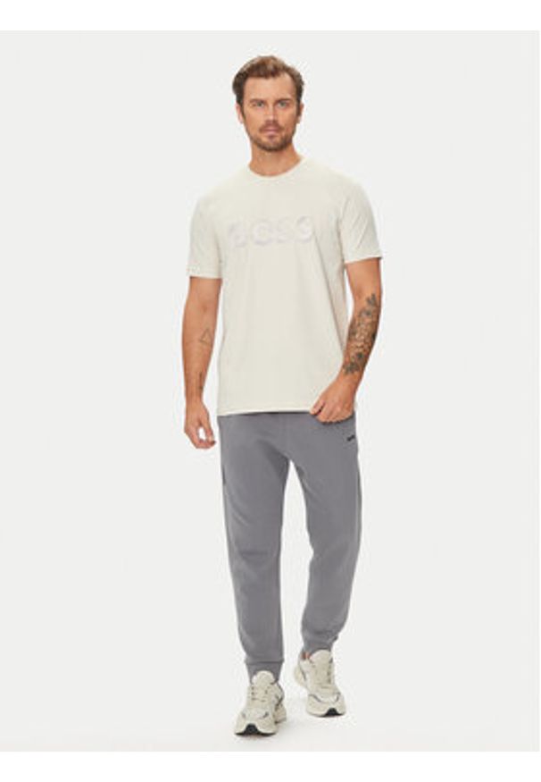 BOSS - Boss T-Shirt Jagged 1 50519365 Écru Relaxed Fit. Materiał: bawełna