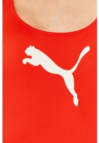 Puma jednoczęściowy strój kąpielowy 907685 kolor czerwony miękka miseczka. Kolor: czerwony. Materiał: skóra, materiał #2