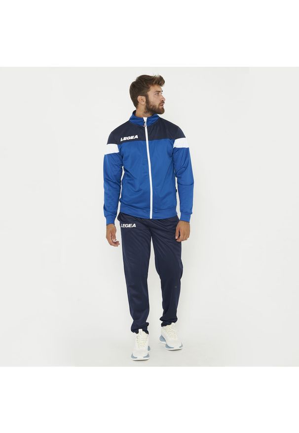 LEGEA - Komplet dresowy BOLIVIA CUBA oversize. Kolor: niebieski. Materiał: dresówka. Wzór: haft. Sport: fitness