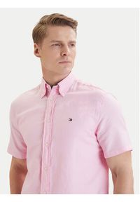 TOMMY HILFIGER - Tommy Hilfiger Koszula MW0MW42450 Różowy Regular Fit. Kolor: różowy. Materiał: bawełna #5