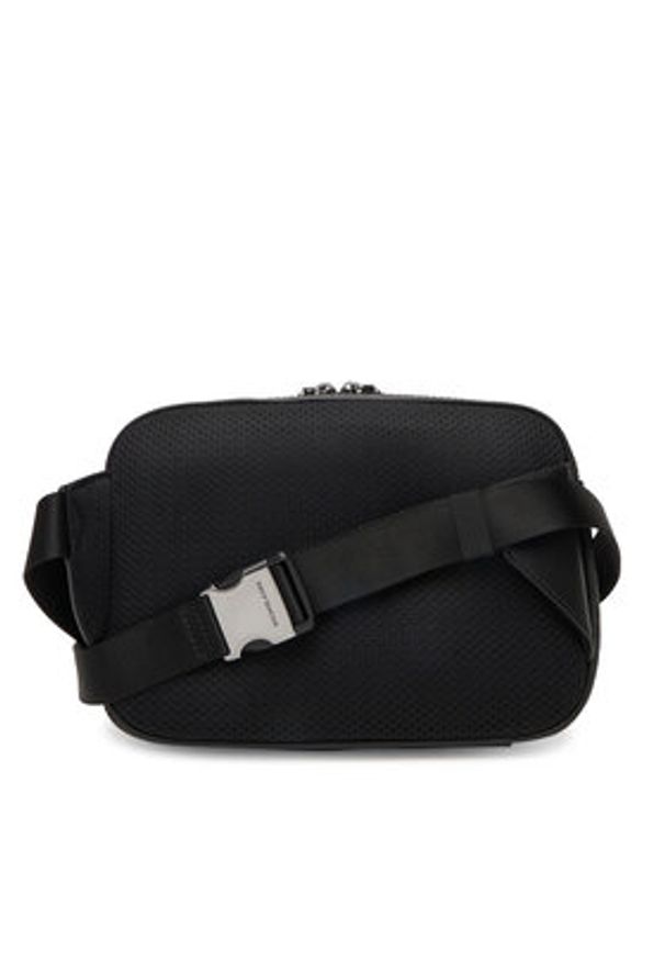 MICHAEL Michael Kors Saszetka nerka Hudson 33H0LHDY1B Czarny. Kolor: czarny. Materiał: skóra