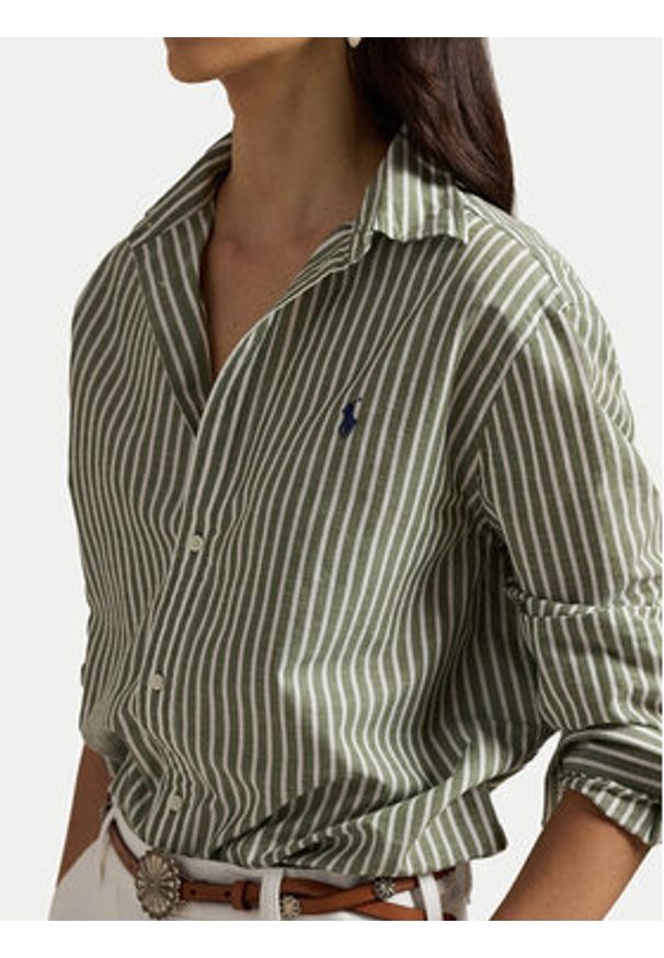 Polo Ralph Lauren Koszula 211971514500 Zielony Classic Fit. Typ kołnierza: polo. Kolor: zielony. Materiał: bawełna