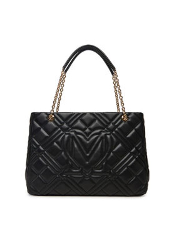 Love Moschino - LOVE MOSCHINO Torebka JC4145PP0NLA0000 Czarny. Kolor: czarny. Materiał: skórzane
