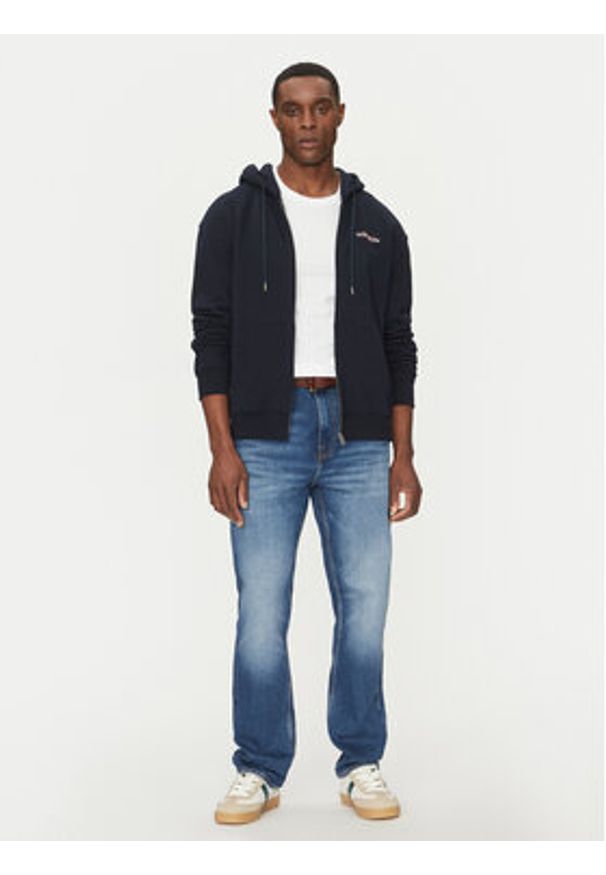 Guess Jeans Bluza M5RQ45 KCPR1 Granatowy Regular Fit. Kolor: niebieski. Materiał: bawełna