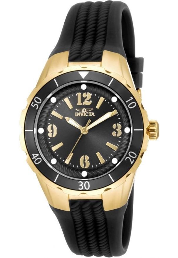 Zegarek Invicta Zegarek Damski Invicta Angel Lady 17486 Quartz Black Dial Silicone Black