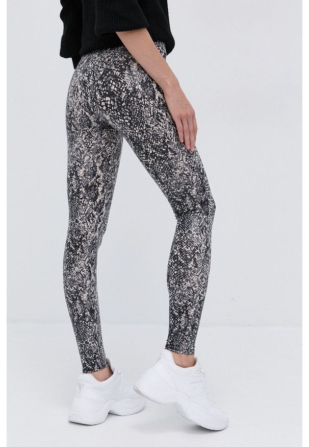 Spanx - Legginsy. Kolor: szary. Materiał: dzianina. Wzór: nadruk