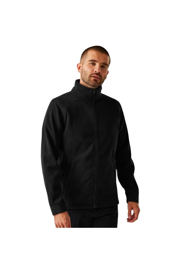 Regatta - Męska Bluza Polarowa Thor III. Kolor: czarny. Materiał: polar. Sezon: zima. Styl: sportowy. Sport: turystyka piesza