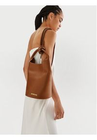 JACQUEMUS Plecak Le Petit Tourni 245BA366-3173 Brązowy. Kolor: brązowy. Materiał: skóra #6