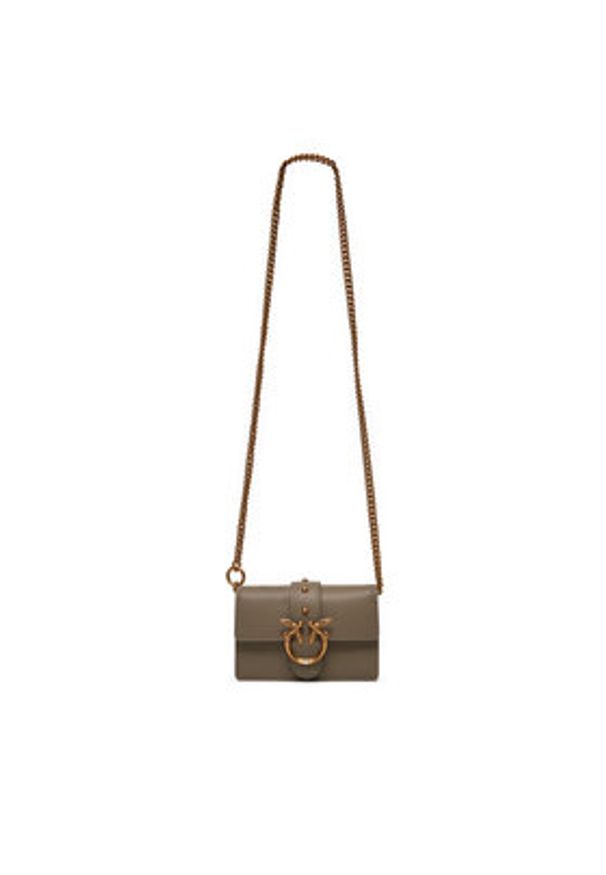 Pinko Torebka Love One Micro C . AI 24-25 PCPL 100064 A0F1 Szary. Kolor: szary. Materiał: skórzane