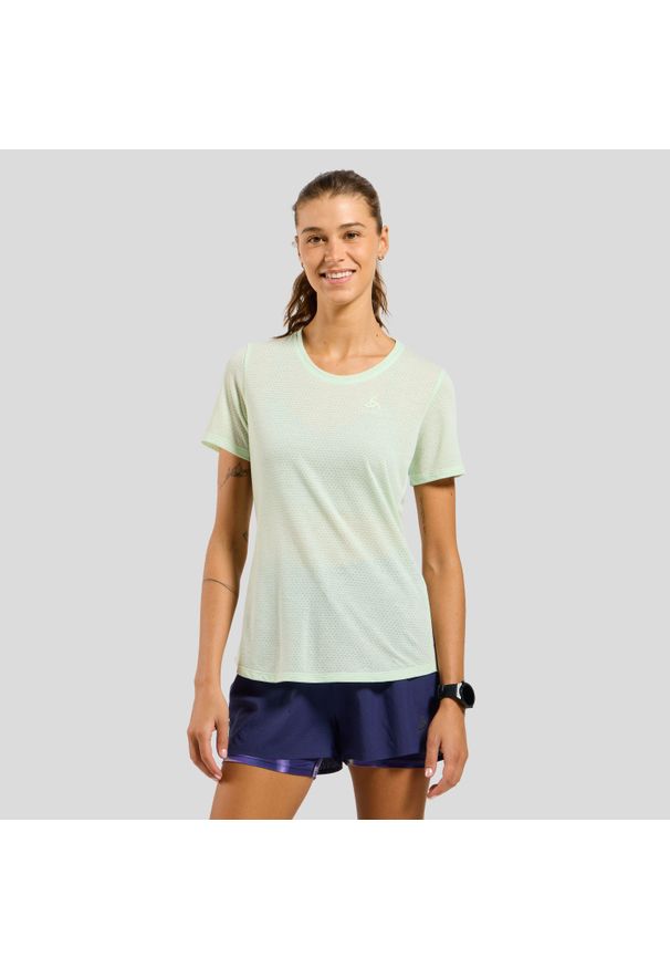 Koszulka damska Odlo ESSENTIAL LINENCOOL T-shirt crew neck s/s. Kolor: zielony. Sport: bieganie