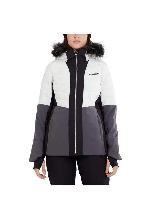 FUNDANGO - Kurtka narciarska damska Salina Padded Jacket. Kolor: biały, czarny, wielokolorowy. Materiał: futro, puch. Sezon: zima. Sport: narciarstwo