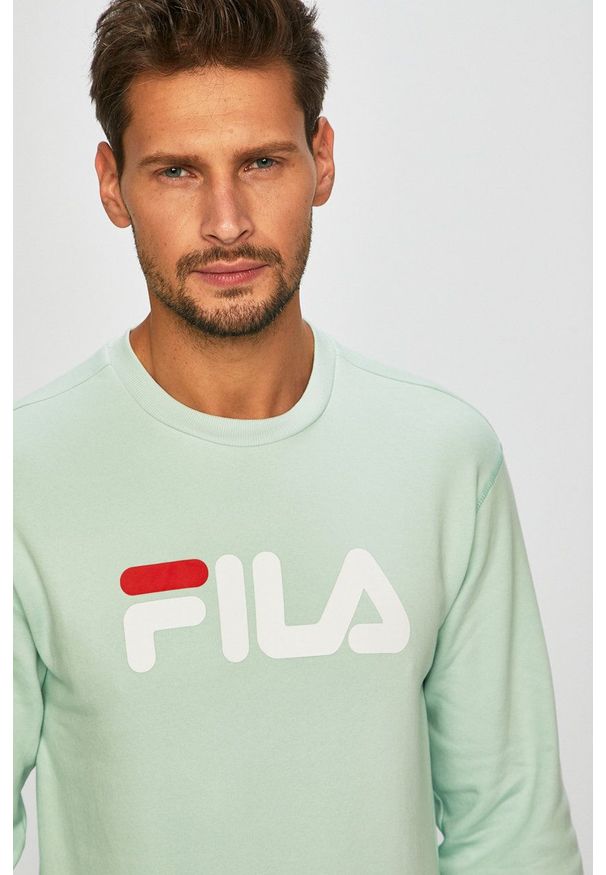 Fila - Bluza. Okazja: na co dzień. Kolor: turkusowy. Wzór: nadruk. Styl: casual
