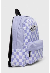 Vans plecak damski kolor fioletowy duży wzorzysty. Kolor: fioletowy. Materiał: materiał #6