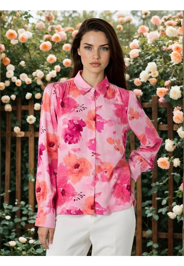 Sinsay - Wiskozowa koszula ze wzorem - wielobarwny. Materiał: wiskoza