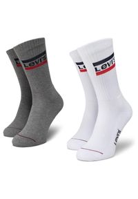 Zestaw 2 par wysokich skarpet unisex Levi's®. Kolor: szary