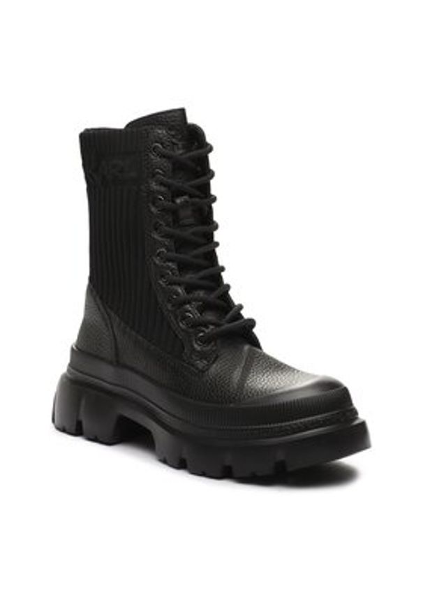 Karl Lagerfeld - KARL LAGERFELD Trapery KL43573 Czarny. Kolor: czarny. Materiał: materiał