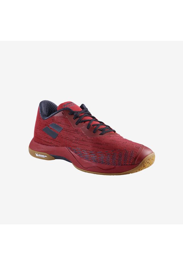 Buty halowe do badmintona męskie Babolat Shadow Spirit 2. Materiał: kauczuk. Szerokość cholewki: normalna