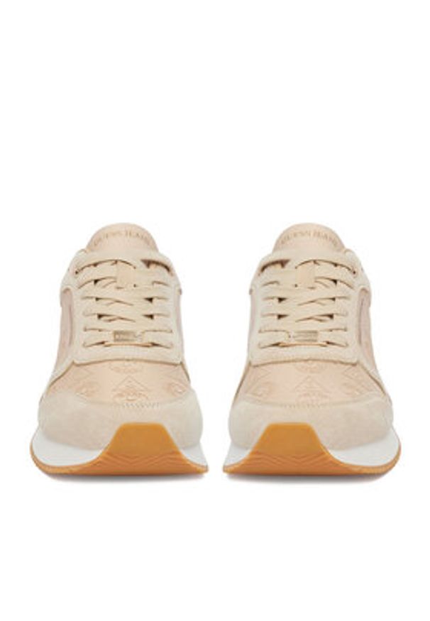 Guess Jeans Sneakersy CWBEO-K250087 Beżowy jasny. Kolor: beżowy. Materiał: materiał