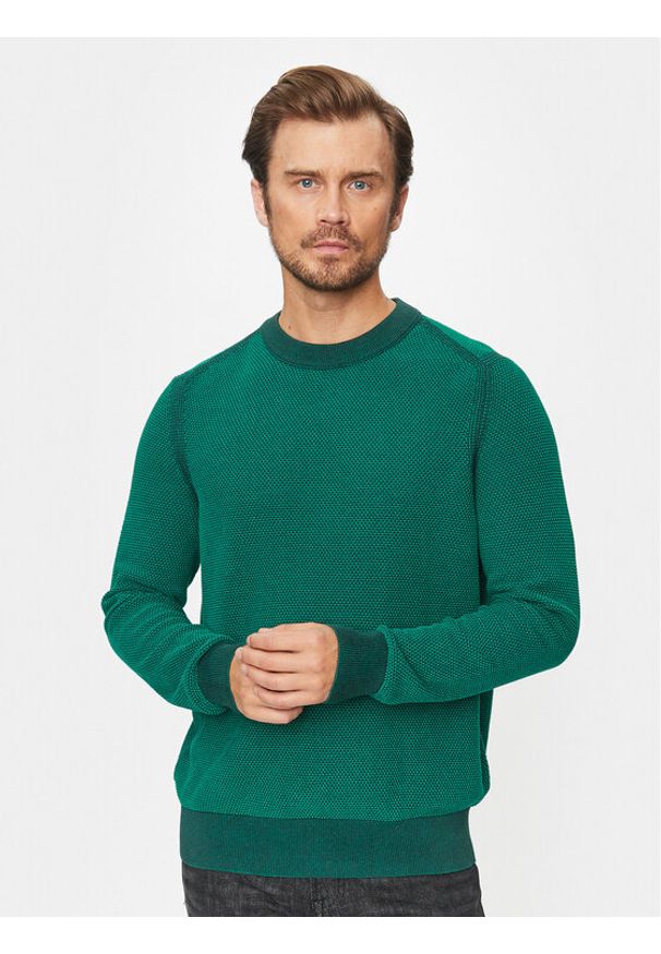 BOSS - Boss Sweter Aquila 50498950 Zielony Regular Fit. Kolor: zielony. Materiał: bawełna
