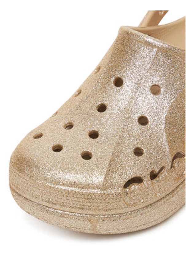 Crocs Klapki BAYA PLATFORM CLOG 208459-212 Złoty. Kolor: złoty. Obcas: na platformie