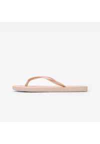 OLAIAN - Japonki damskie Olaian 500. Okazja: na plażę. Kolor: beżowy, różowy, wielokolorowy. Materiał: materiał. Styl: sportowy