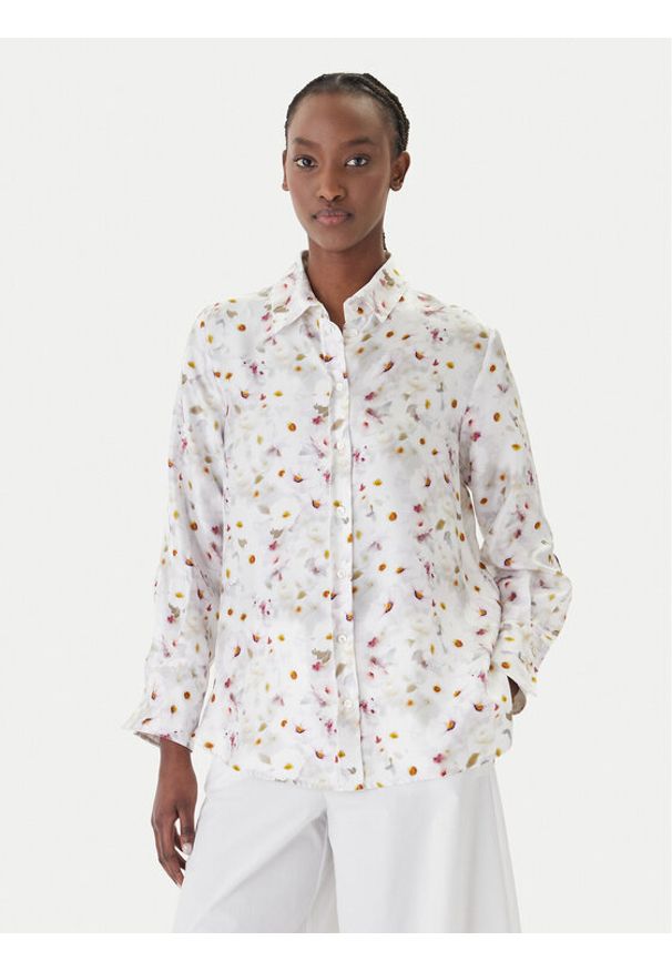 Marella Koszula Salve 2613111141 Biały Relaxed Fit. Kolor: biały. Materiał: jedwab