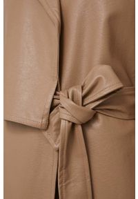 Answear Lab płaszcz damski kolor beżowy przejściowy niezapinany. Okazja: na co dzień. Kolor: beżowy. Materiał: materiał. Długość rękawa: raglanowy rękaw. Wzór: gładki. Styl: wakacyjny #3