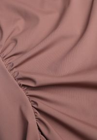 Renee - Brązowe Body o Asymetrycznym Kroju z Marszczeniem Asintlia. Okazja: na co dzień, do pracy. Kolor: brązowy. Styl: casual, elegancki #8