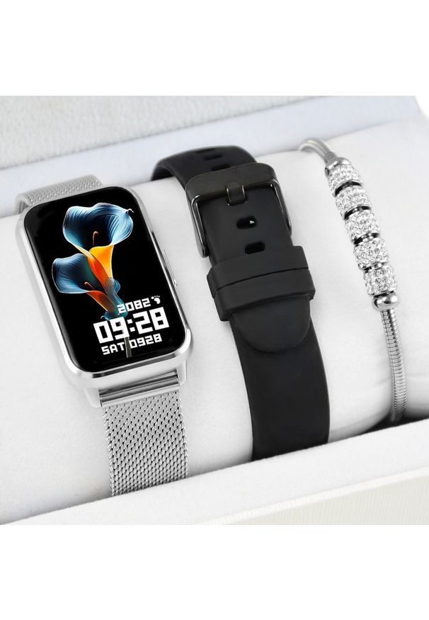 Smartwatch Rubicon Zestaw damski zegarek SMARTWATCH RNCF48- silver + bransoletka. Rodzaj zegarka: smartwatch