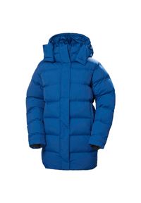 Damska długa kurtka Helly Hansen Aspire. Kolor: niebieski. Materiał: puch. Długość: długie. Sport: turystyka piesza #1