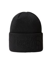 Czapka The North Face Urban Embrossed Beanie 0A7WJHJK31 - czarne. Kolor: czarny. Materiał: poliester. Wzór: aplikacja. Sezon: zima. Styl: klasyczny