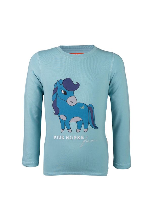 RED HORSE - Koszulka dziewczęca z długim rękawem Red Horse Mila FW23. Kolor: niebieski. Długość rękawa: długi rękaw. Długość: długie