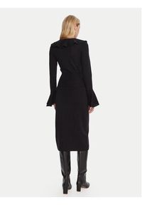 Luisa Spagnoli Sukienka dzianinowa Malimba 100110 Czarny Slim Fit. Kolor: czarny. Materiał: wełna