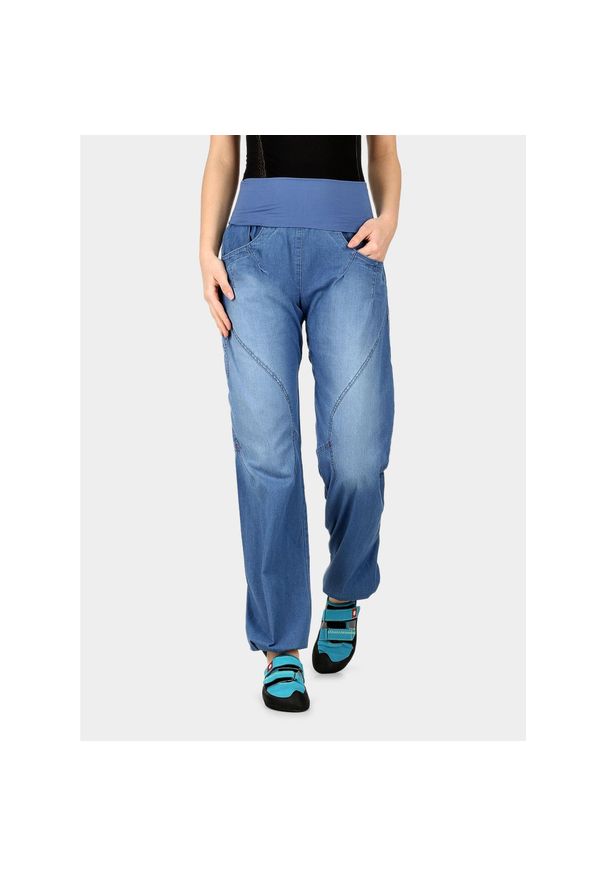 OCUN - Spodnie wspinaczkowe damskie Ocun Noya Jeans. Kolor: niebieski. Materiał: jeans
