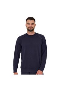 Bluza męska wełniana Brubeck OUTDOOR MERINO. Kolor: niebieski. Materiał: wełna, poliester, elastan, poliamid. Sport: outdoor