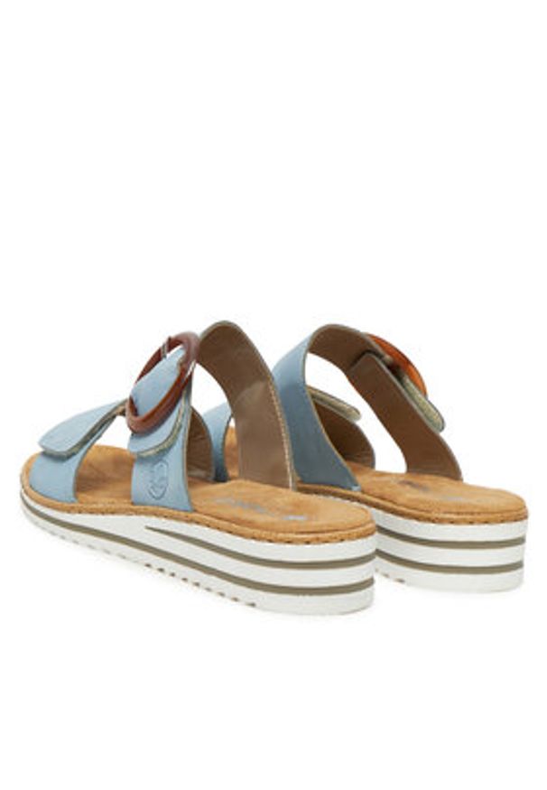 Rieker Klapki V0692-10 Niebieski. Kolor: niebieski. Materiał: syntetyk, materiał