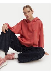 Quiksilver Bluza Esential Hoodie EQWFT03191 Koralowy Regular Fit. Kolor: pomarańczowy. Materiał: bawełna #5