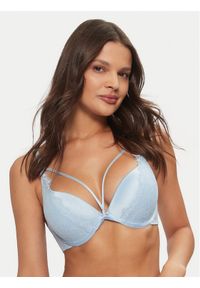 Hunkemöller Biustonosz push-up Isabella 206360 Niebieski. Kolor: niebieski. Materiał: syntetyk. Rodzaj stanika: push-up