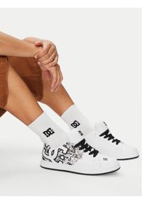 DC Shoes Sneakersy CEOWB-MP40-160W Biały. Kolor: biały. Materiał: skóra #1