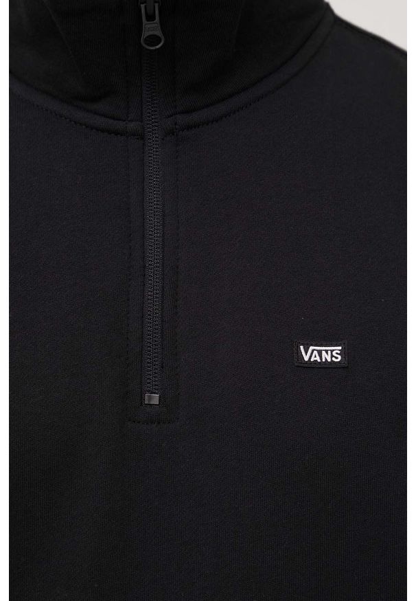 Vans bluza męska kolor czarny gładka. Okazja: na co dzień. Kolor: czarny. Materiał: materiał. Długość: krótkie. Wzór: gładki. Styl: casual