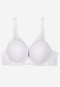 Renee - Biały Biustonosz w Typie Full Cup z Odpinanymi Ramiączkami Firfedi. Kolor: biały. Materiał: koronka. Rodzaj stanika: odpinane ramiączka