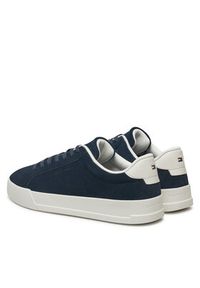 TOMMY HILFIGER - Tommy Hilfiger Sneakersy Court FM0FM05459 Granatowy. Kolor: niebieski. Materiał: zamsz, skóra