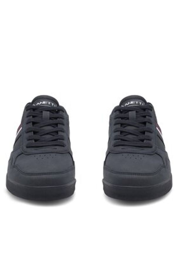 Lanetti Sneakersy MP07-11728-03 Granatowy. Kolor: niebieski. Materiał: skóra