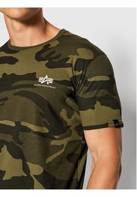 Alpha Industries T-Shirt Backprint T Camo 128507C Zielony Regular Fit. Kolor: zielony. Materiał: bawełna #5