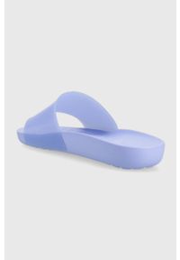 Crocs klapki Splash Glossy Slide damskie kolor fioletowy 208538. Kolor: fioletowy. Materiał: materiał. Wzór: gładki #3